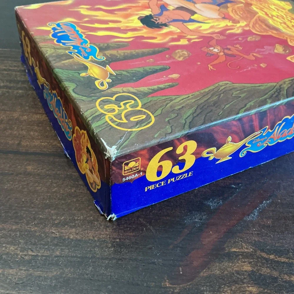 Vintage‎ Golden Disney Aladdin 63 Piece Jigsaw Puzzle Cave of Wonders COMPLETE